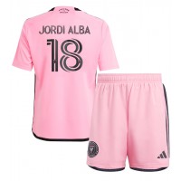 Inter Miami Jordi Alba #18 Hemmadräkt Barn 2024-25 Kortärmad (+ Korta byxor)